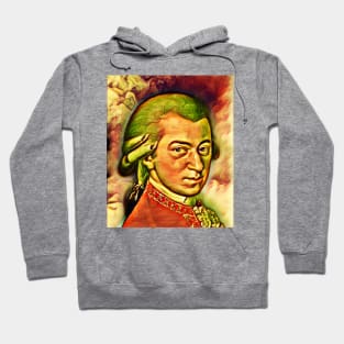 Wolfgang Amadeus Mozart Snow Portrait | Wolfgang Amadeus Mozart Artwork 14 Hoodie